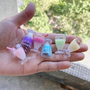 Mixed Resin Milk Tea Charm Flatback Cabochon Scrapbook Kawaii DIY charms phone accessories craft jewelry making ornament decoration