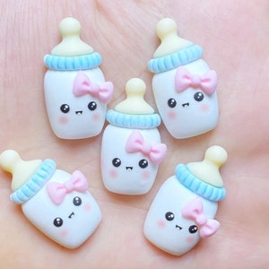 Kawaii Mixed Cute Simulation Bottle Flat back Resin Cabochons Scrapbooking DIY Jewelry Craft Decoration Accessorie K68 14*27mm