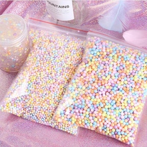 Macaron Foam Balls Slime Foam Beads Styrofoam ball gift box filing Polystyrene bead DIY toy cand box gift boxes decoration