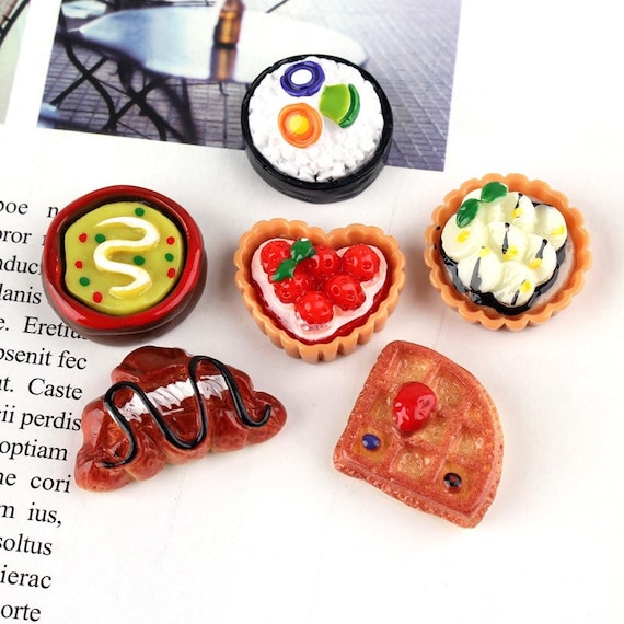 JOYDODY Incredible art Pieces Mixed lot Food Resin Flatback cute Cabochons  Decoden Pieces,20pc per packet. (Food)