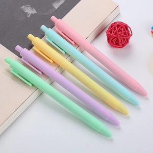 1 set 5pcs Kawaii Macaron Color Gel PensGel Pens Kawaii School Supplies Stationery, Kid Crafts