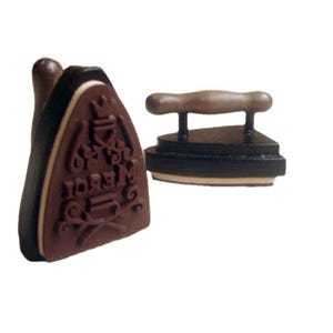 1pc French Merci Wooden Stamp Thank You Iron Shape Stationery DIY Scrapbook Diary Decoration Rubber Stamp Handmade Craft