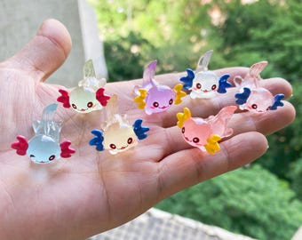 Glow in the Dark Salamander Resin Charms: DIY Craft Supplies