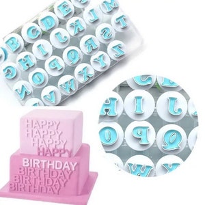 Upper/lowercase Alphabet Numbers Cookie Cutter Set Food Grade Plastic ...