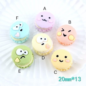 Kawaii Cartoon Miniature Macaron Resin Cabochon Flatbacks DIY Jewelry Making Accessories Scrapbookinig Decoration Craft