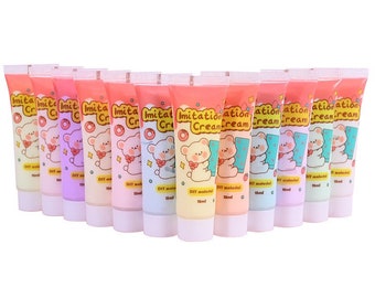 1 Set (12Farbe) Macaron Harz DIY Gefälschte Schlagsahne Clay Simulation Creme Gel Mobile Shell Beauty DIY Craft Soft Clay Dekoration 15ml