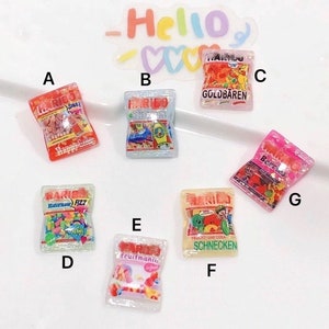 Resin Kawaii Glitter Candy Flatback Cabochon for Diy Jewelry Making Accessories Resin Flatback Embellishments 19*25mm