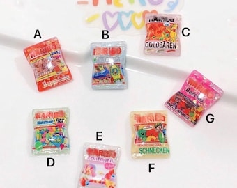 Resin Kawaii Glitter Candy Flatback Cabochon for Diy Jewelry Making Accessories Resin Flatback Embellishments 19*25mm