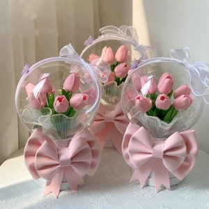 Tulipes, ballon Bobo, bouquet de boules Bobo, ballon de fleurs, bouquet de fleurs, fleurs artificielles Un cadeau d&#39;anniversaire Le préféré des filles