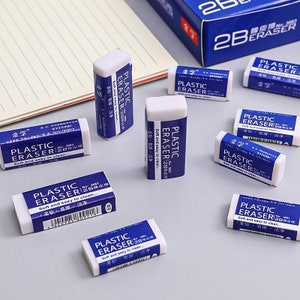 6PCS New Pencil Rubber Erasers Cute Papeleria Clear 2B Erasers Stationary Student School Office Correction Supplies
