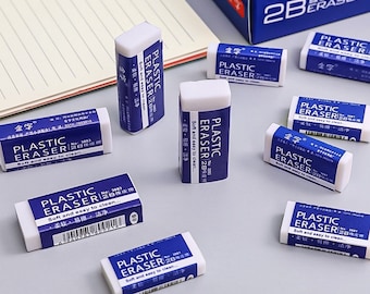 6PCS New Pencil Rubber Erasers Cute Papeleria Clear 2B Erasers Stationary Student School Office Correction Supplies