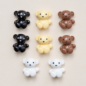 Kawaii Resin Cute Bear Flat Back Cabochon Crafts Clothing DIY Scrapbooking Accessories