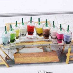 Mixed Resin Coffee Bottle Charm Flatback Cabochon Scrapbook Kawaii DIY charms phone accessories craft jewelry making ornament decoration
