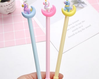 Kawaii simpatico cavallo penna a sfera penne gel materiale scolastico Kawaii cancelleria, artigianato per bambini