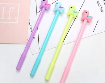 1 set 4 pezzi Kawaii Alpaca Penna a sfera Penna Gel Penne Kawaii Materiale scolastico Cancelleria, Kid Crafts