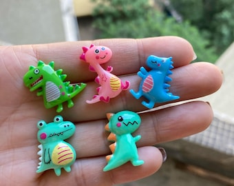 Very Cute Resin Dinosaur Flat back Cabochon For Hair bow Center Scrapbooking DIY Phone Decoration Accessories Craft