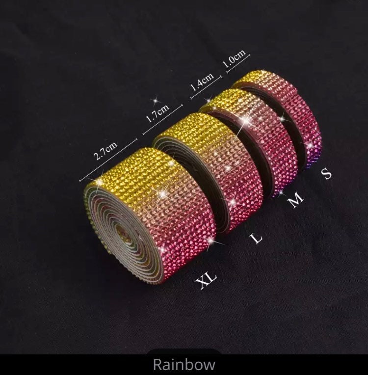 750pcs X 3mm Rainbow Rhinestone Gems Self Adhesive Stick on