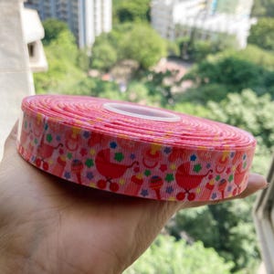 22mm Boy or Girl Cartoon Character Printed Grosgrain Ribbon party decoration X-01124