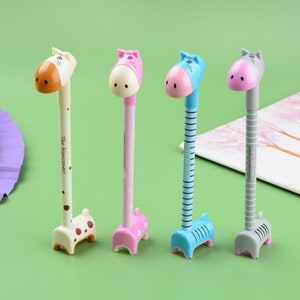 Cute Giraffe Ballpoint Pen Gel Pens Kawaii School Supplies Stationery, Kid Craft For School Writing Gift Korean Stationery Office Supplies
