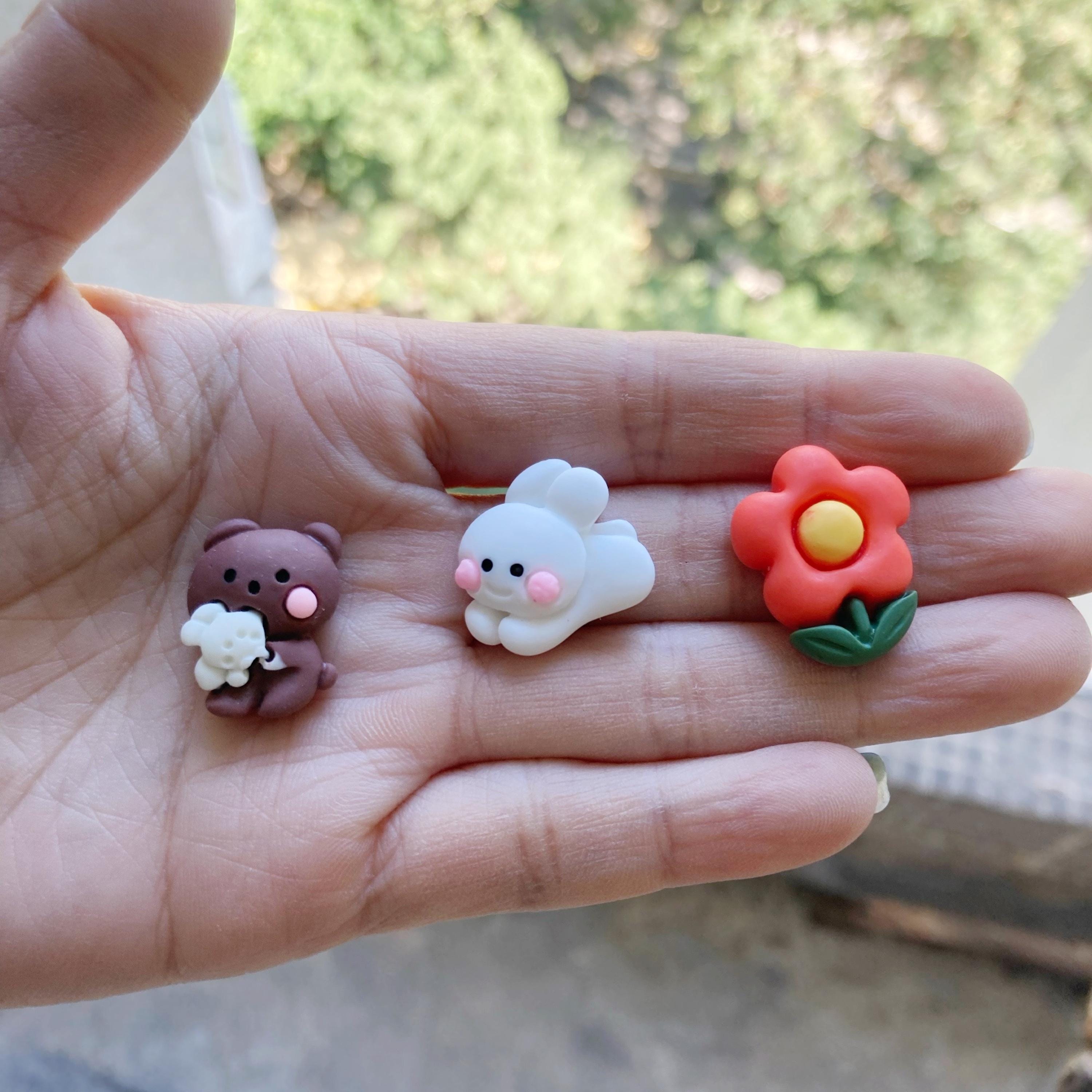 ZHjuju Ciondolo A Forma di Orso,36 Pezzi Ciondoli Orso dei Cartoni Animati Resina Gommosa Ciondolo, per la Decorazione Della Collana di Orecchini per Fai da Te Forniture per Gioielli. (9 Colori