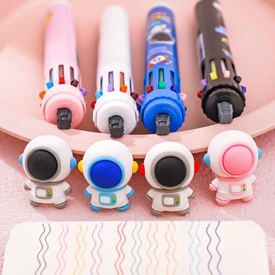 10 Colors Cartoon Astronaut Ballpoint Pen School Office Supply ...