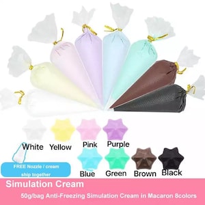 8 Color 50g Matt Magic Macaron Simulation Cream Glue Gel DIY PhoneCase Cooking Cake Accessories Handmade Gift