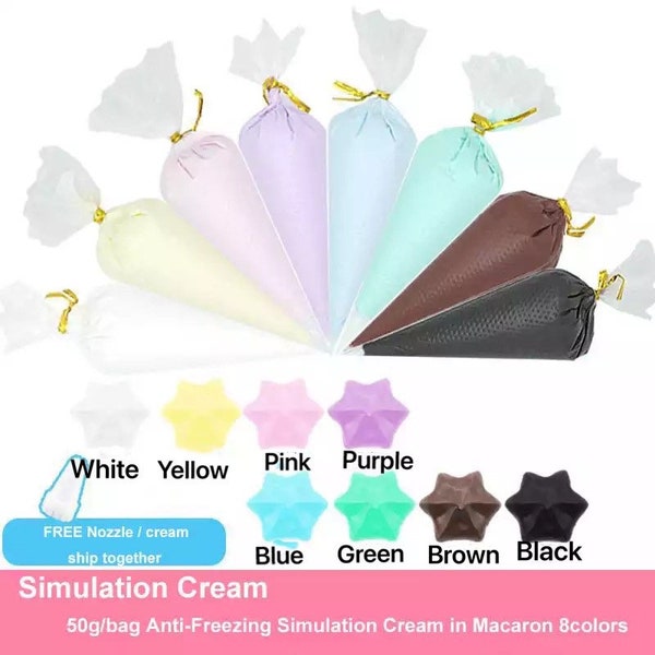 1 Set 8 Couleur 50g Matt Magic Macaron Simulation Crème Glue Gel DIY PhoneCase Cuisson Gâteau Accessoires Cadeau Fait Main Cadeau