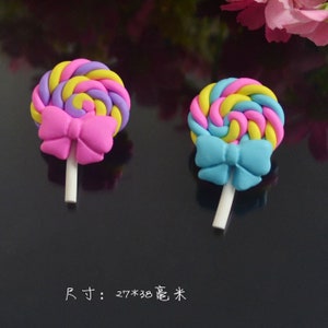 4x Bowknot Lollipops Dollhouse Party Candy Miniature Lollipops DecoO^m^ 