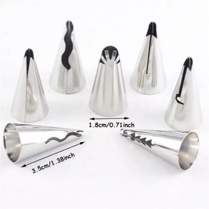 7pcs/set Wedding Russian Nozzles Pastry Puff Skirt Icing Piping Nozzles Pastry Decorating Tips Cake Cupcake Decorator Tool