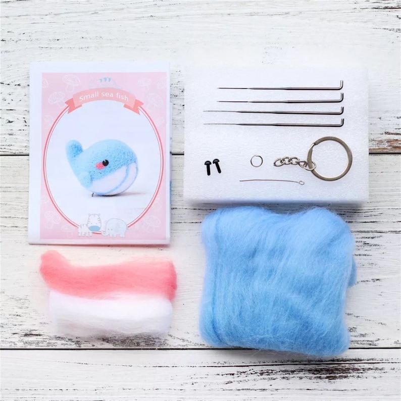 Cute Panda Doll Wool Felt Kit Needle Felting Kit Animal Pet Etsy