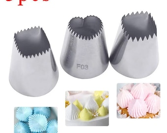 3PCS Square Cake Design Cream Tips Pastry Nozzles Pastry Icing Piping Nozzles Bico De Confeitar Fondant Cake Decorating Tools