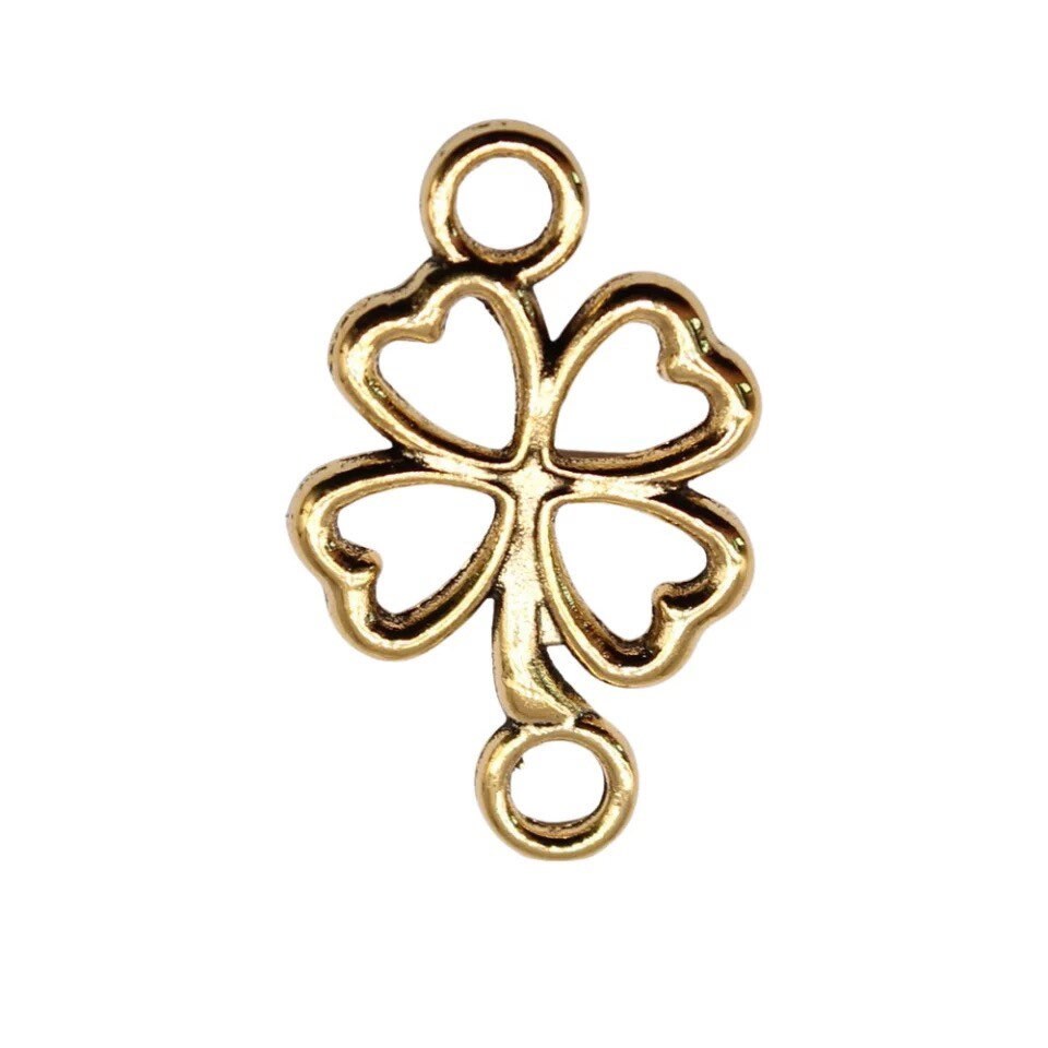 10pcs 20x12mm Antique Silver Color Clover Charms...