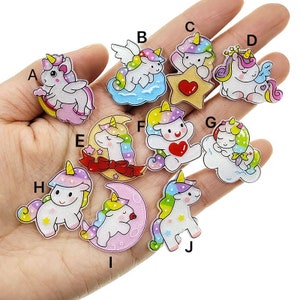 Résine plane arc-en-ciel, centres de nœuds pour cheveux, fournitures Decoden