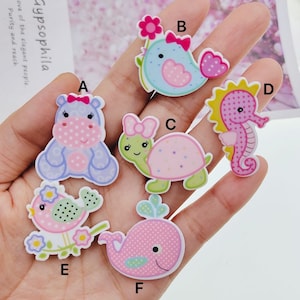Cute Animals planar resin, Hair Bow Centers, Decoden Supplies