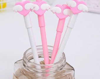 Cute Loving Wings Penna a sfera Penne gel Kawaii Materiale scolastico Cancelleria, Artigianato per bambini