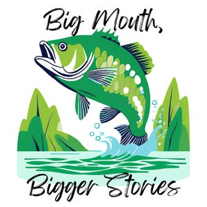 Bocazas, historias más grandes SVG – Archivo de corte divertido para pesca de lubina – Lubina negra SVG para Cricut y Silhouette – Pescador PNG descarga digital