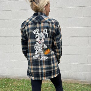 Mummy Mickey Adult and Toddler Flannel, Disney Halloween Flannel, Halloween Disney Shirt, Halloween Flannel, Halloween Shirt, Disney 17