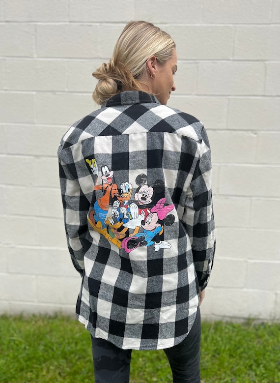 Mickey Mouse Family Plaid Flannel Disney Flannel Mickey Long