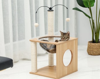 rustic cat tree
