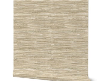 Farmhouse Neutral faux Grasscloth Wallpaper. Removable Smooth Pre-Pasted or Peel and Stick