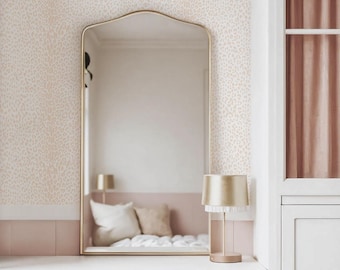 Light pink Leopard Wallpaper for a girly room. Peel and Stick Wallcovering for nursery. Pre-Pasted Option.
