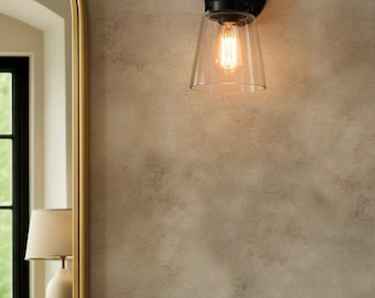 Limewash Peel and Stick Wallpaper. Removable Renter friendly Neutral Faux texture Home Decor.