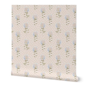 Iridescent Pastel Floral Wallpaper for Vintage inspired home decor Rooms.Soft neutral floral Baby Nursery Removable Peel and Stick Wallpaper