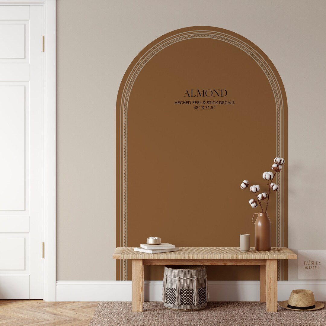Boho Arch Wall Decal _removable Peel & Stick Wallpaper With - Etsy