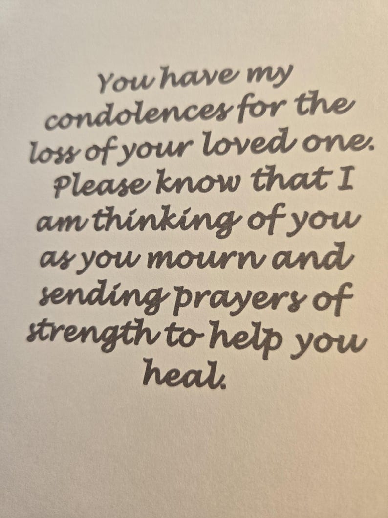 Sympathy Greeting Card - Etsy