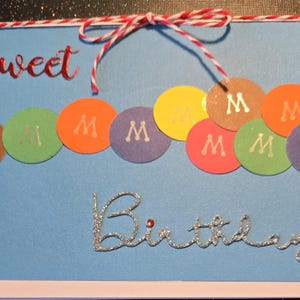 M&M Geburtstagskarte