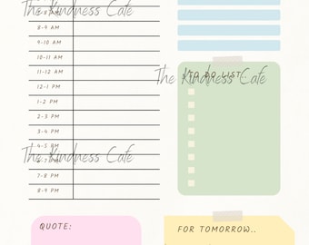 Daily Planner Digital Download