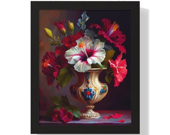 Hibiscus Floral Framed Art Print | Premium Quality