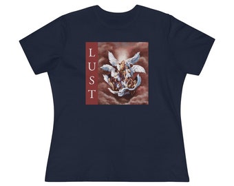 Lust Angelic Graphic Tee | Women's Relaxed Fit Cotton Top