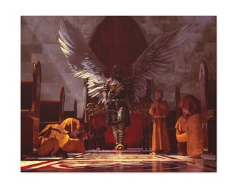 Winged Angel Canvas Print | Gothic Art Gallery Wrap